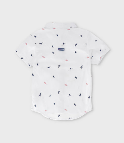 Camisa niño con dinosaurios 2 años / Blanco