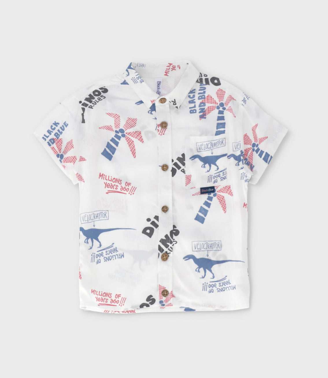 Camisa niño dinos 2 años / Blanco
