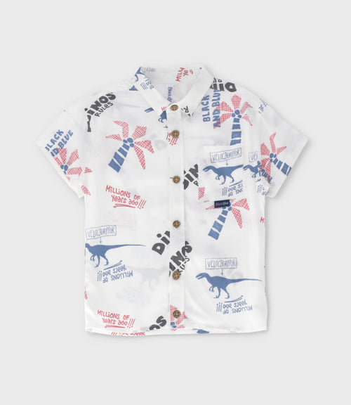 Camisa niño dinos 2 años / Blanco
