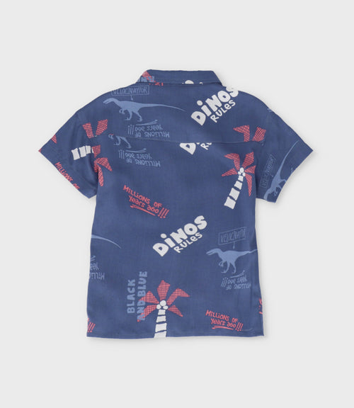 Camisa niño dinos 2 años / Azul