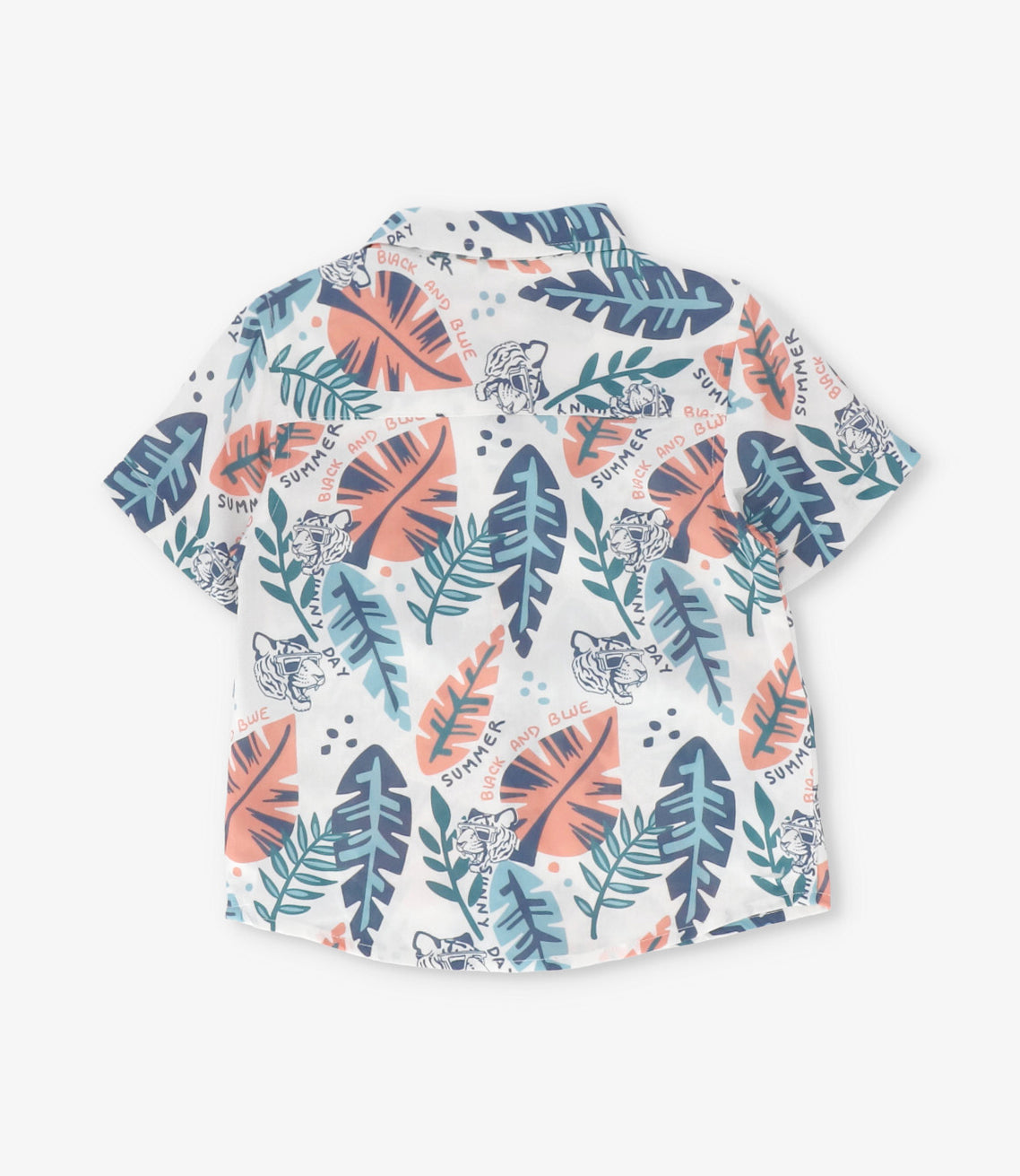 Camisa niño con hojas 2 años / Crudo