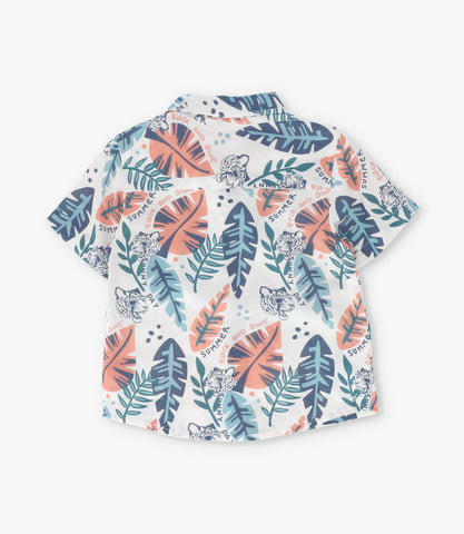 Camisa niño con hojas