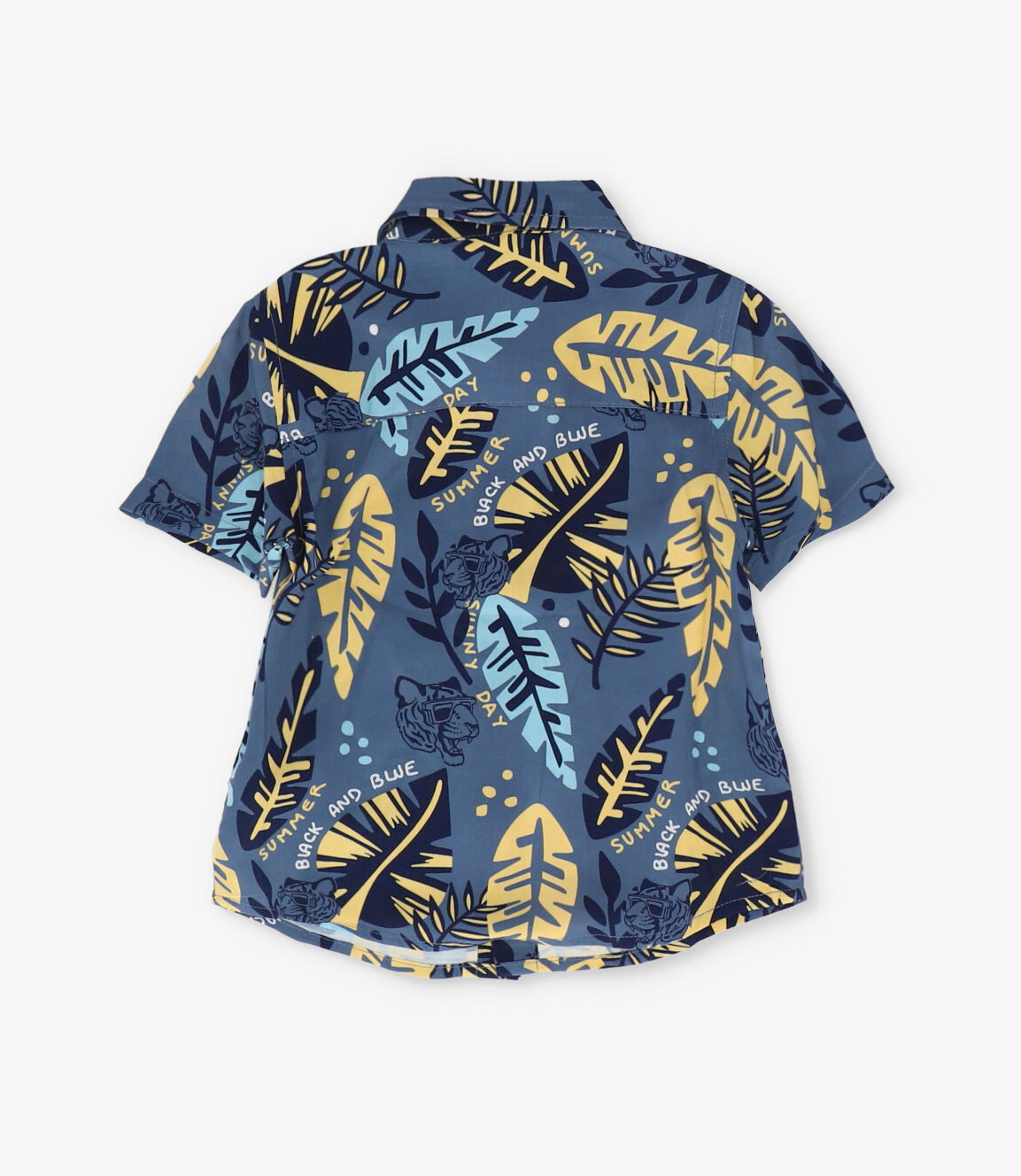 Camisa niño con hojas 2 años / Azul