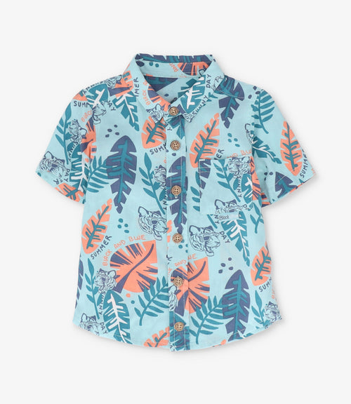 Camisa niño con hojas 2 años / Menta