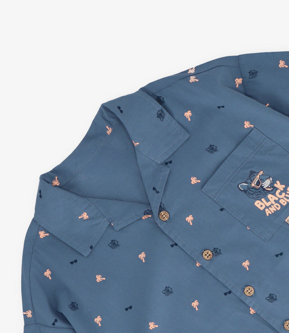 Camisa niño con diseño 2 años / Azul