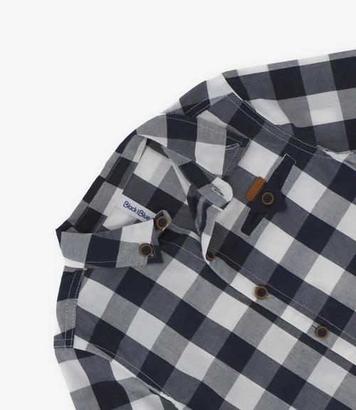 Camisa niño con cuadros 2 años / Azul Marino