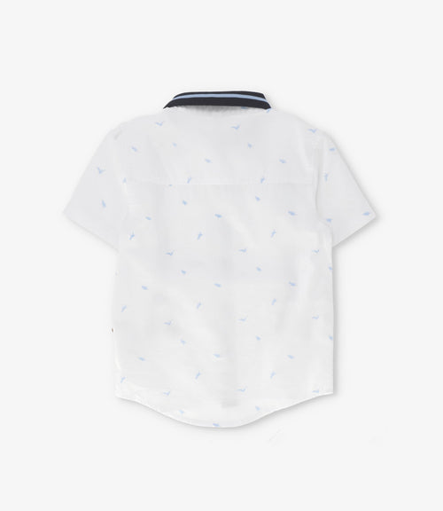 Camisa niño con suspensores 2 años / Blanco