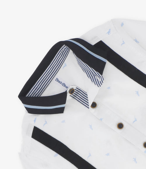 Camisa niño con suspensores 2 años / Blanco