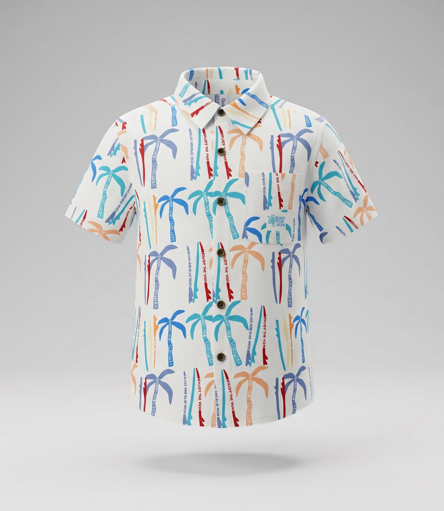 Camisa niño palmeras 2 años / Crudo