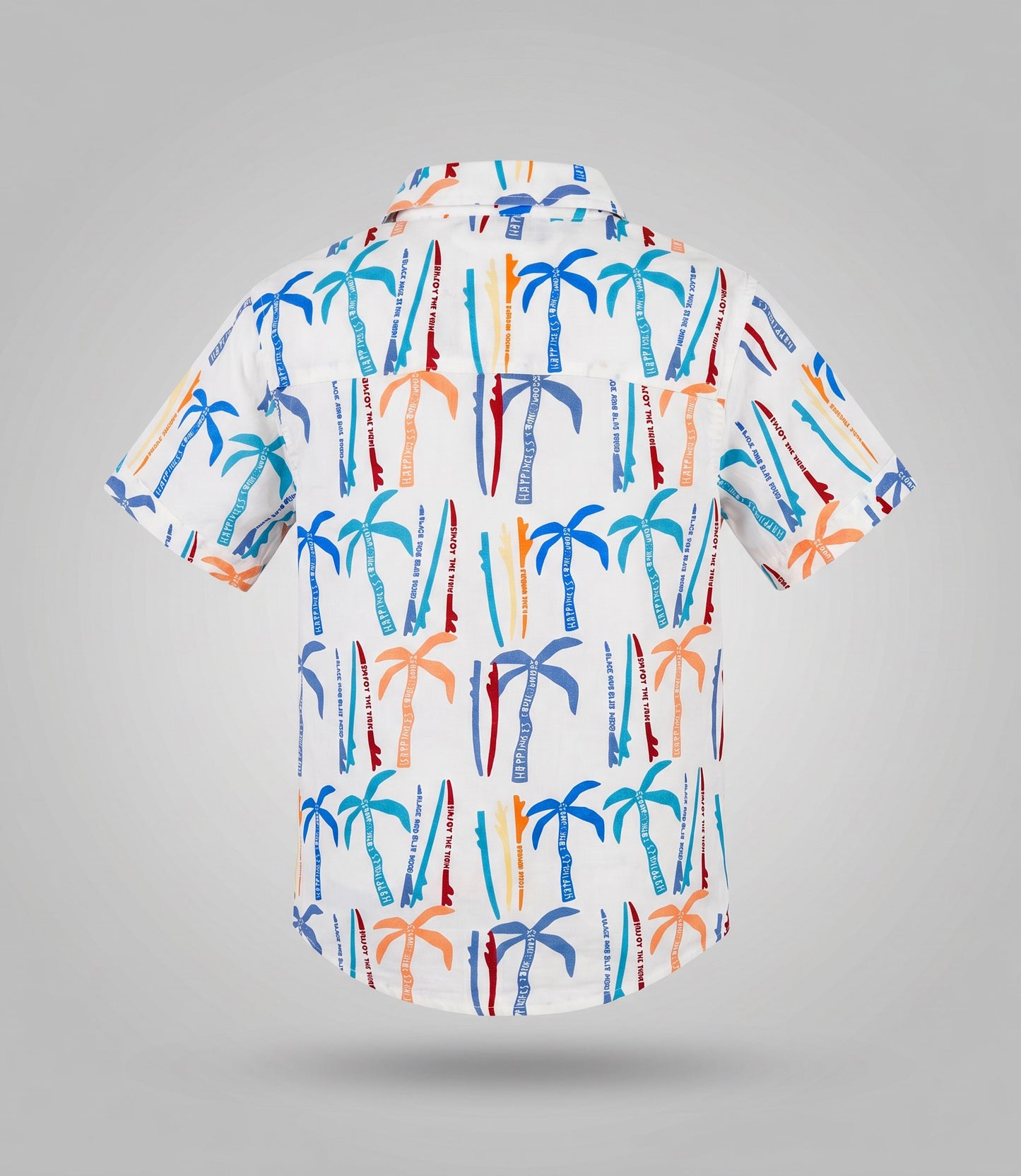 Camisa niño palmeras 2 años / Crudo