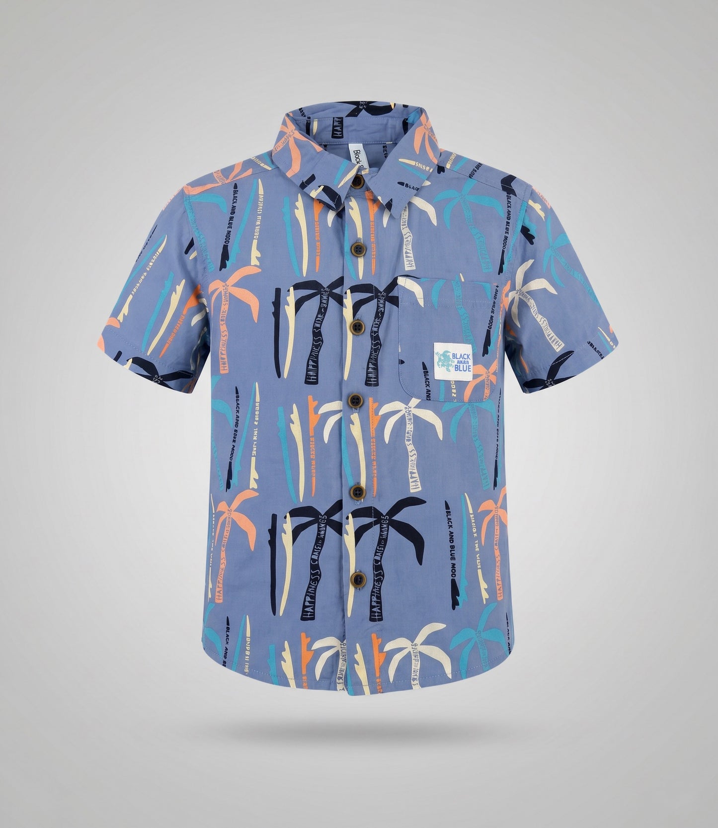 Camisa niño palmeras 2 años / Azul