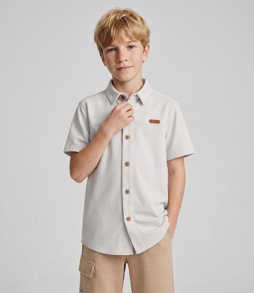Camisa niño print espalda 2 años / Crudo