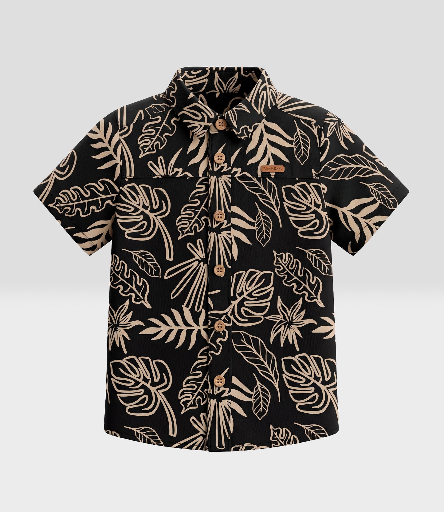 Camisa niño hojas 2 años / Negro