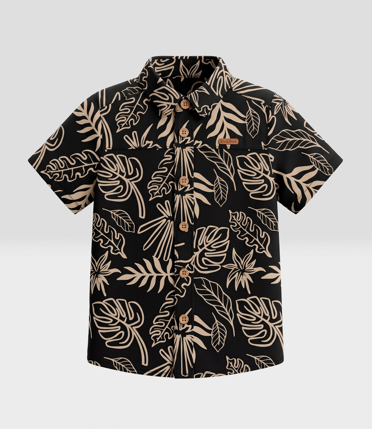 Camisa niño hojas 2 años / Negro