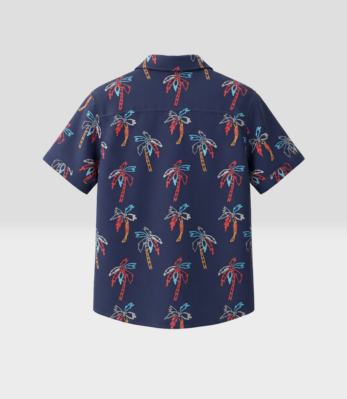 Camisa niño palmeras 8 años / Azul