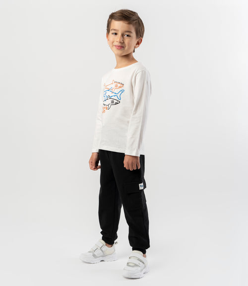 Pantalón de buzo niño jogger 2 años / Negro