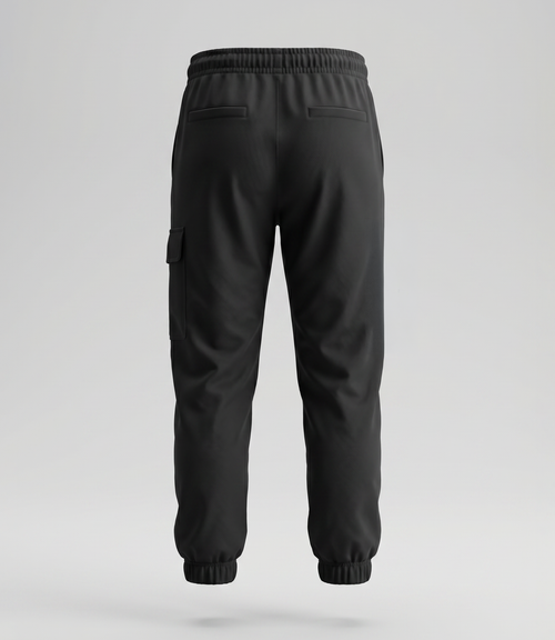 Pantalon de buzo niño jogger cargo 2 años / Negro