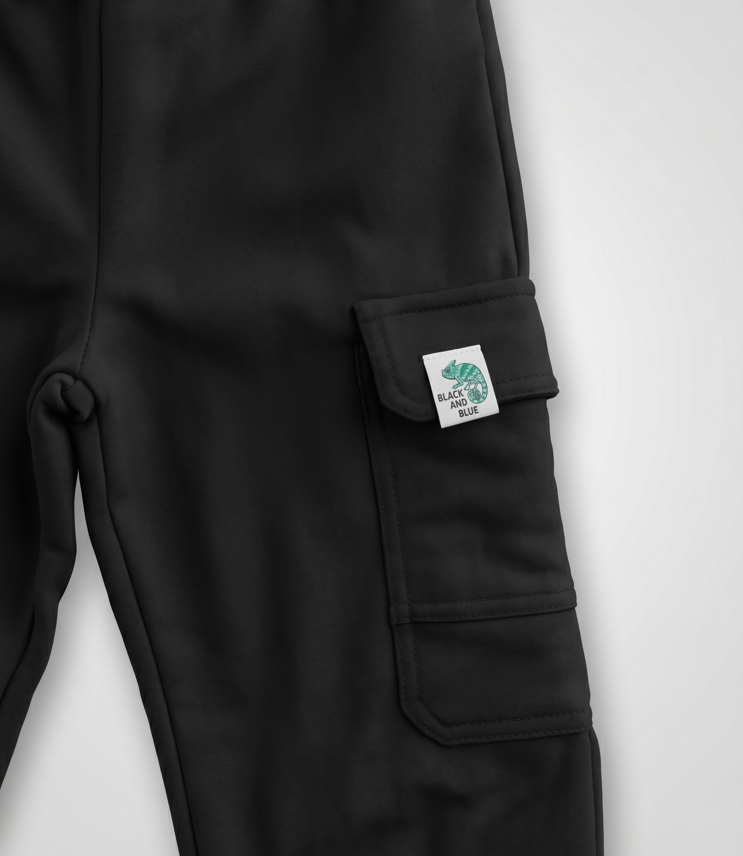 Pantalon de buzo niño jogger cargo 2 años / Negro