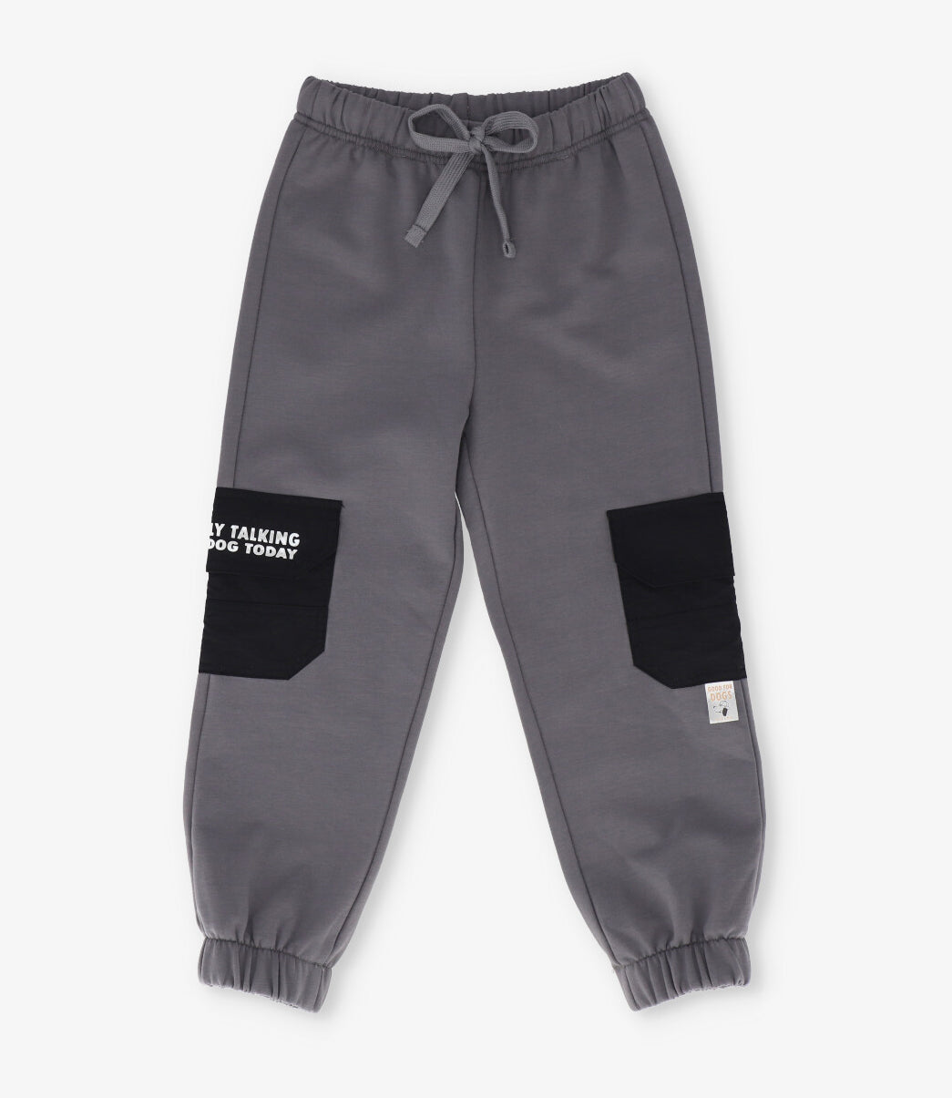 Pantalón de buzo niño cargo 2 años / Gris