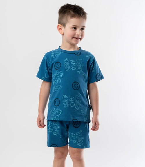 Pijama niño estampado 2 años / Azul Marino