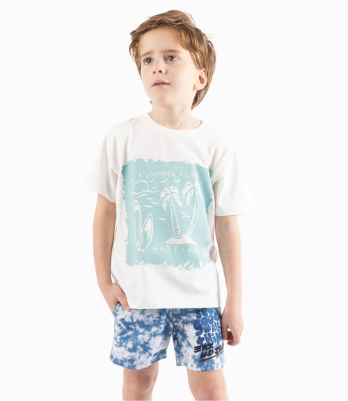 Bermuda Traje De Baño Niño Tie Dye 2 años / Azul Marino