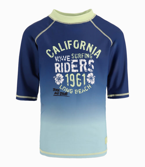 Polera Traje De Baño Niño Con Estampado 2 años / Azul Marino