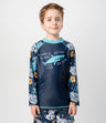 Polera traje de baño niño con hojas