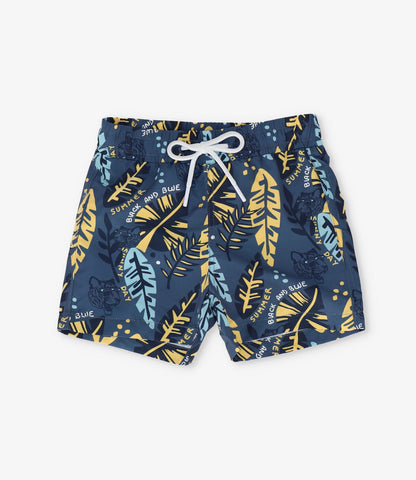 Traje de baño niño con hojas