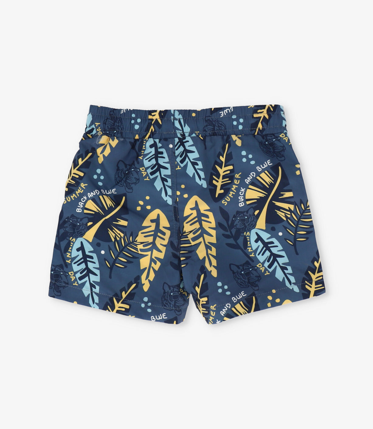 Traje de baño niño con hojas 2 años / Azul