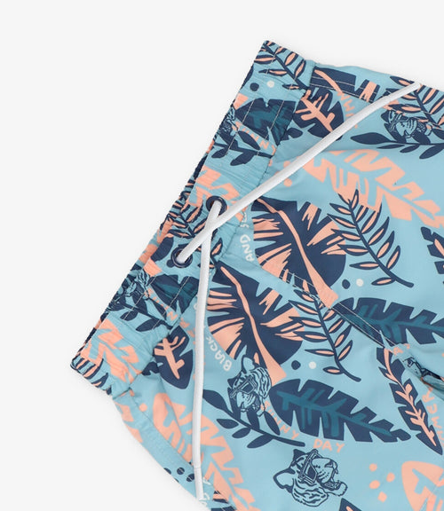 Traje de baño niño con hojas 2 años / Menta