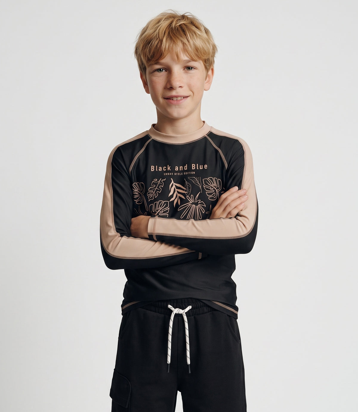 Traje de baño niño polera 2 años / Negro