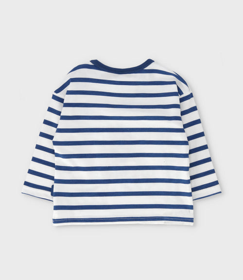 Polera bebé niño con bolsillo 3 meses / Azul Marino