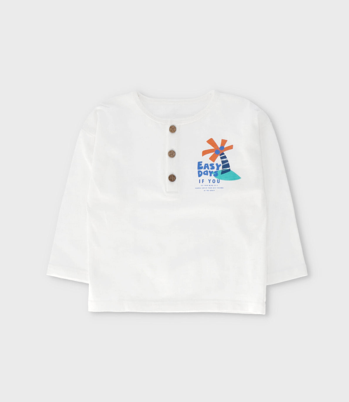 Polera bebé niño con palmera 3 meses / Azul