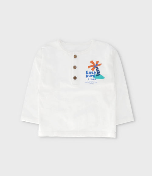 Polera bebé niño con palmera 3 meses / Azul