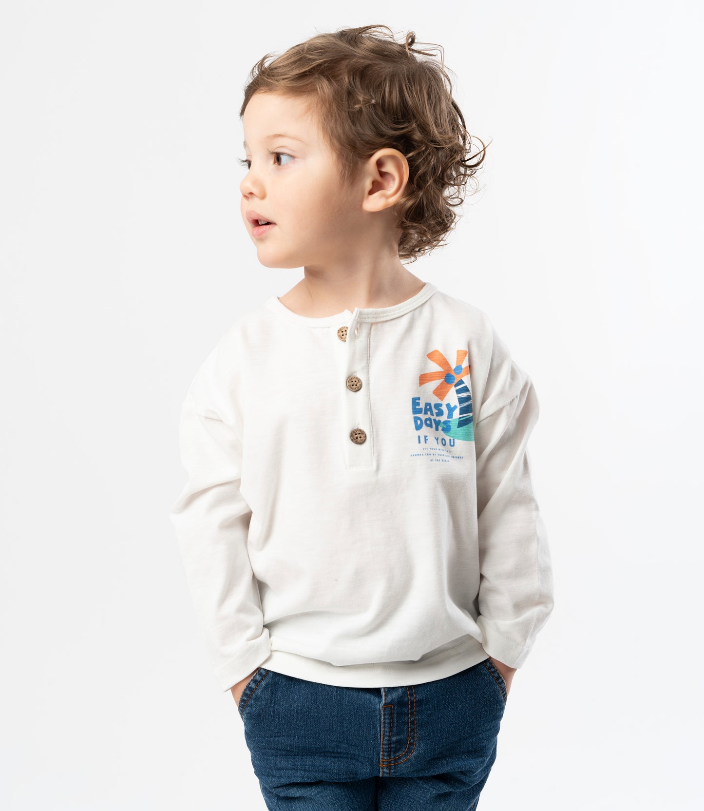 Polera bebé niño con palmera 3 meses / Azul