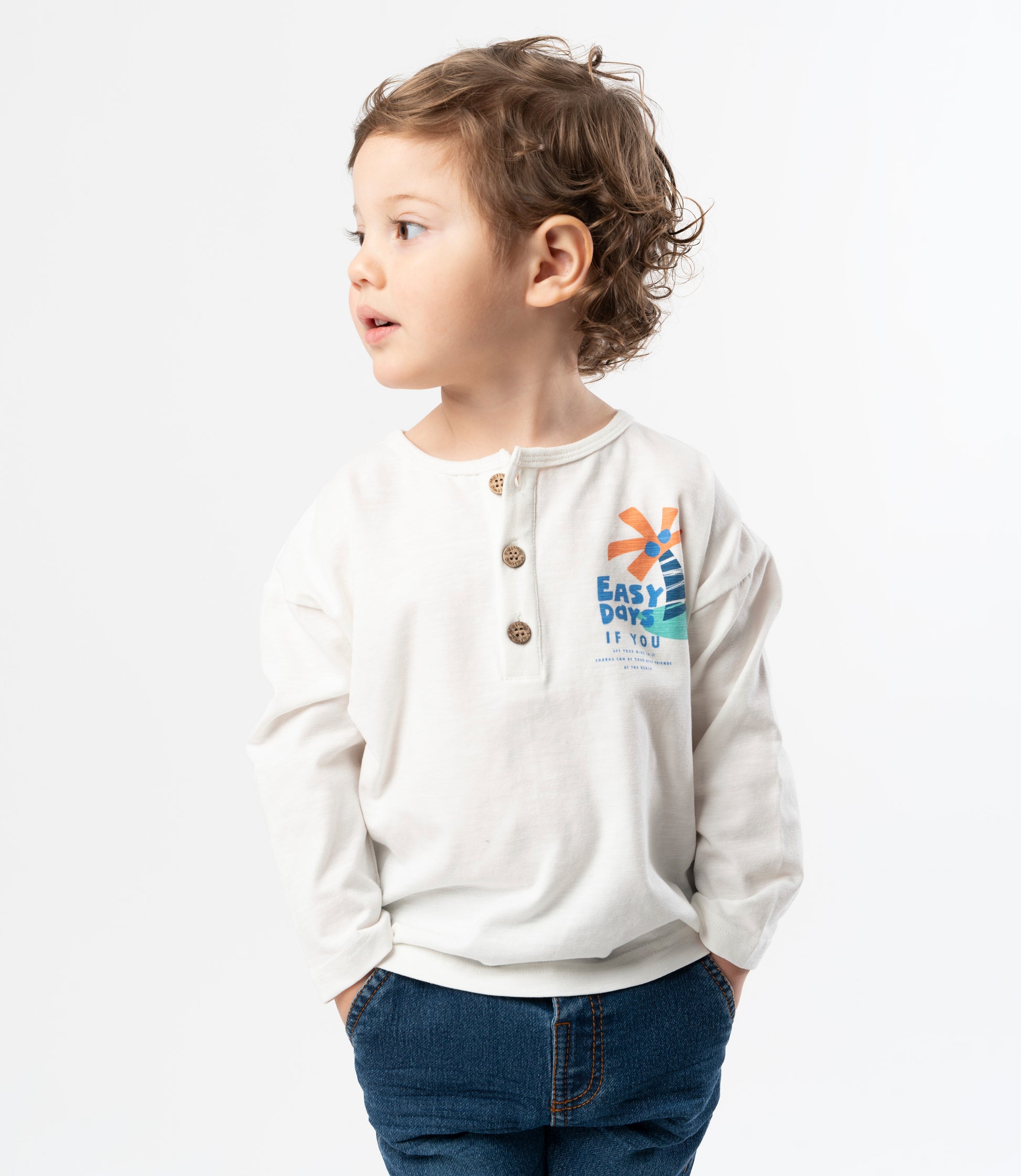 Polera bebé niño con palmera 3 meses / Azul