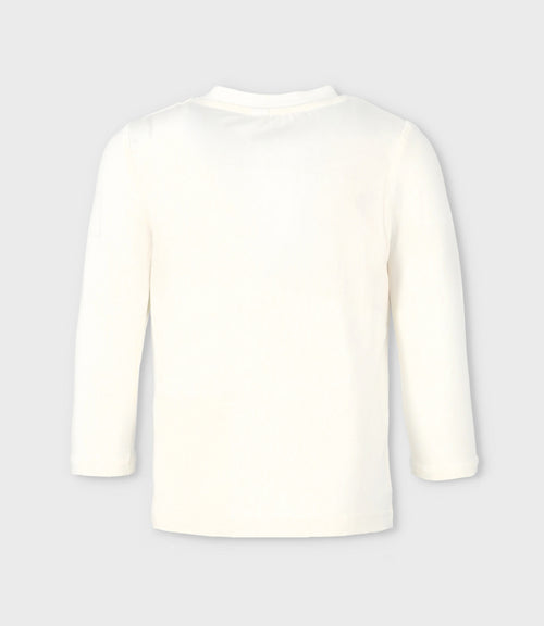 Polera bebé niño con dinosaurios 3 meses / Blanco