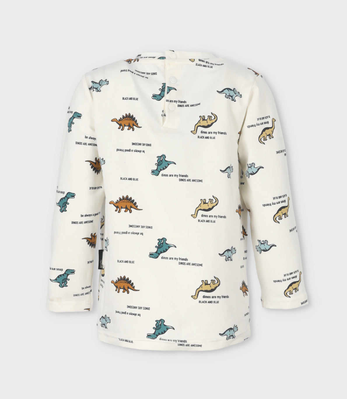 Polera bebé niño con dinosaurios 3 meses / Blanco
