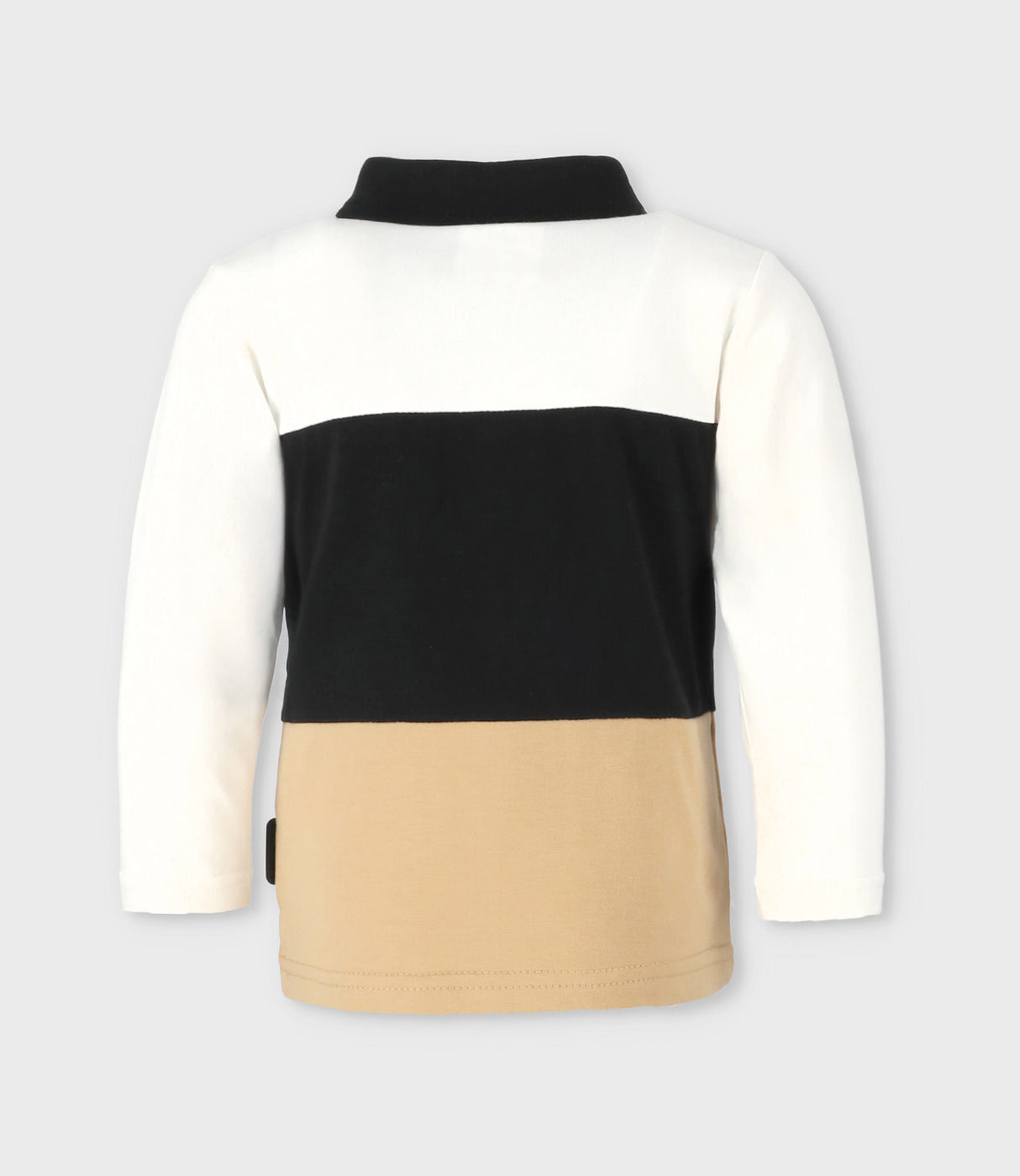 Polera bebé niño con cuello 3 meses / Blanco