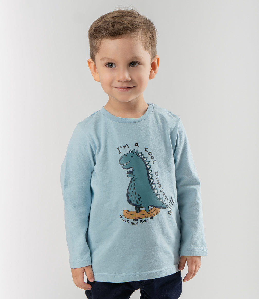 Polera bebé niño con dinosaurios