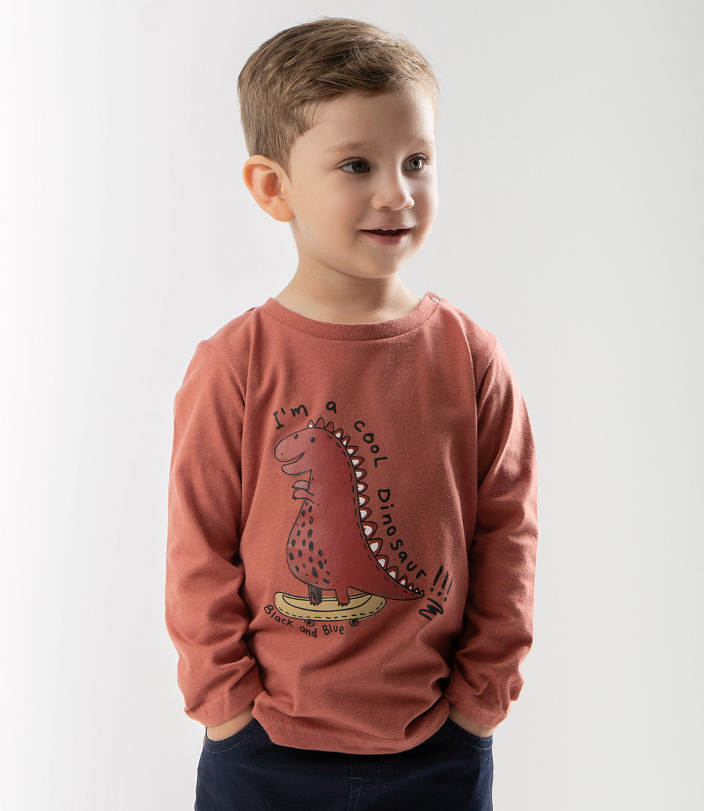 Polera bebé niño con dinosaurio