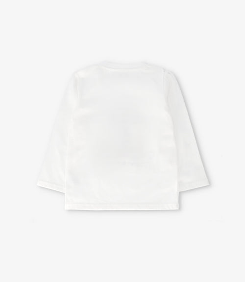 Polera bebé niño con auto 3 meses / Crudo