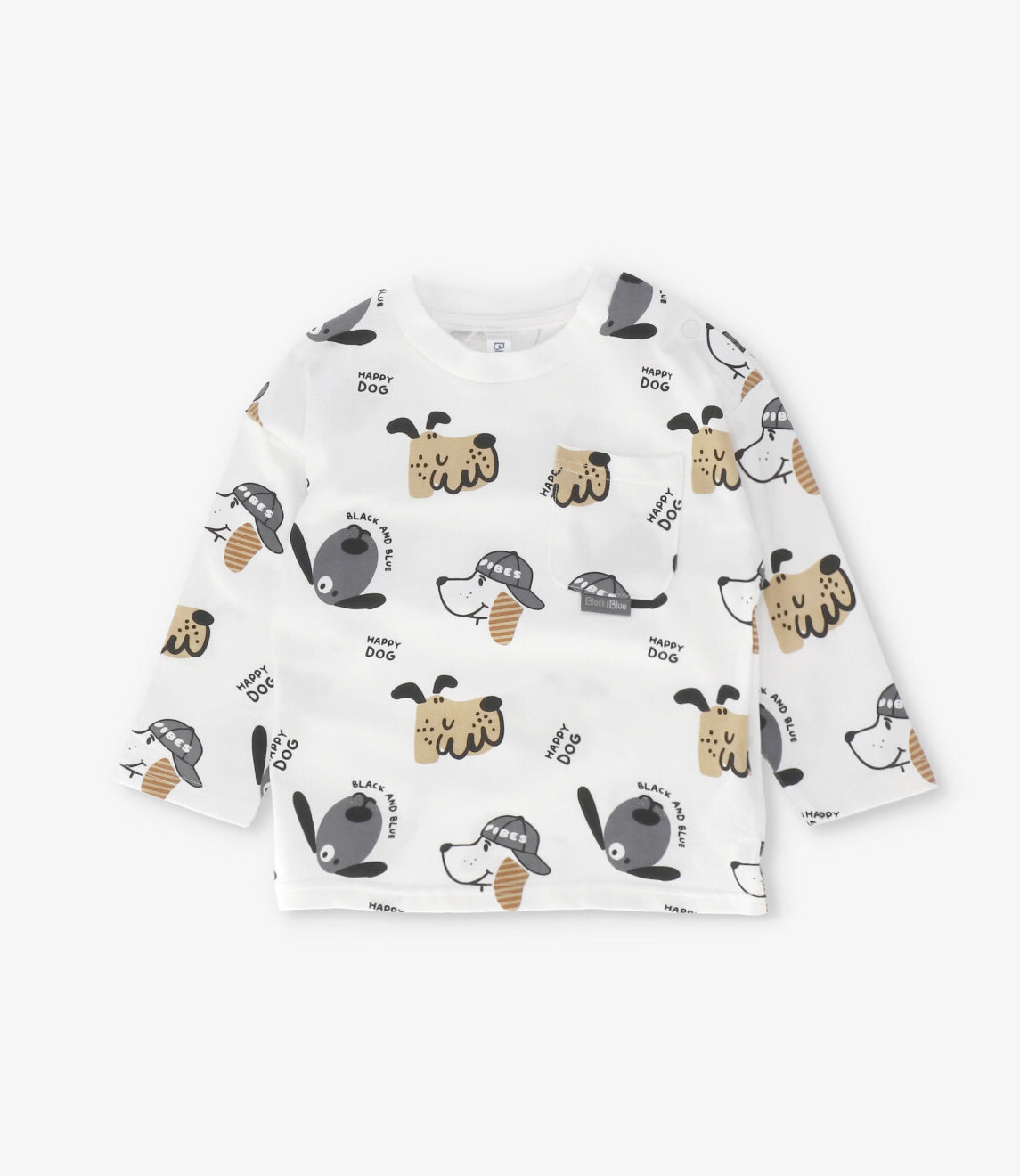 Polera bebé niño happy dog 3 meses / Crudo