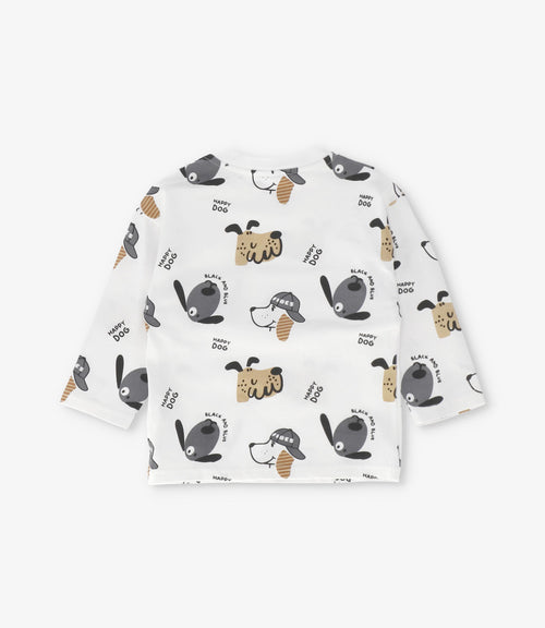 Polera bebé niño happy dog 3 meses / Crudo