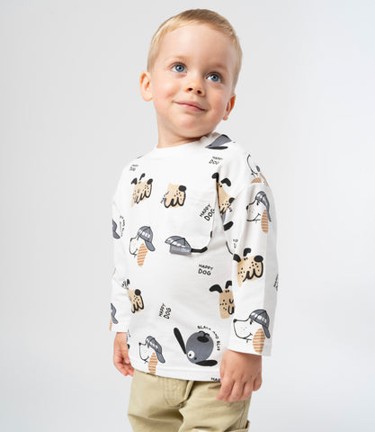 Polera bebé niño happy dog