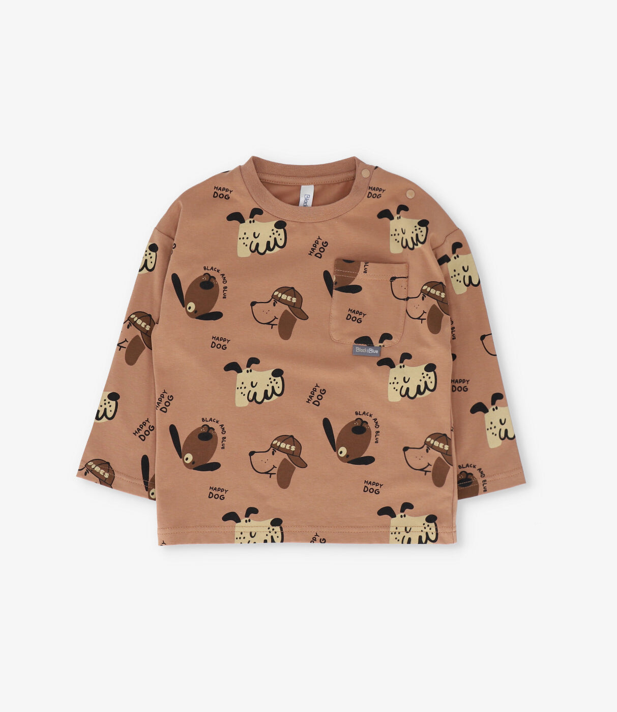 Polera bebé niño happy dog 3 meses / Café