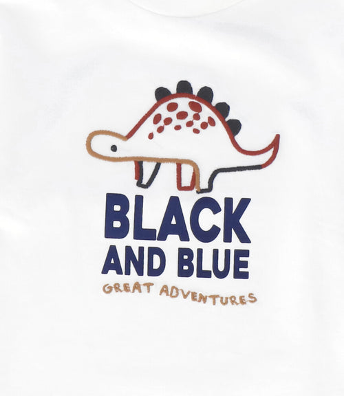 Polera bebé niño dinosaurio 3 meses / Crudo