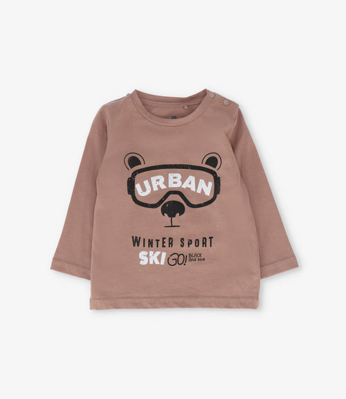 Polera bebé niño urban 3 meses / Café