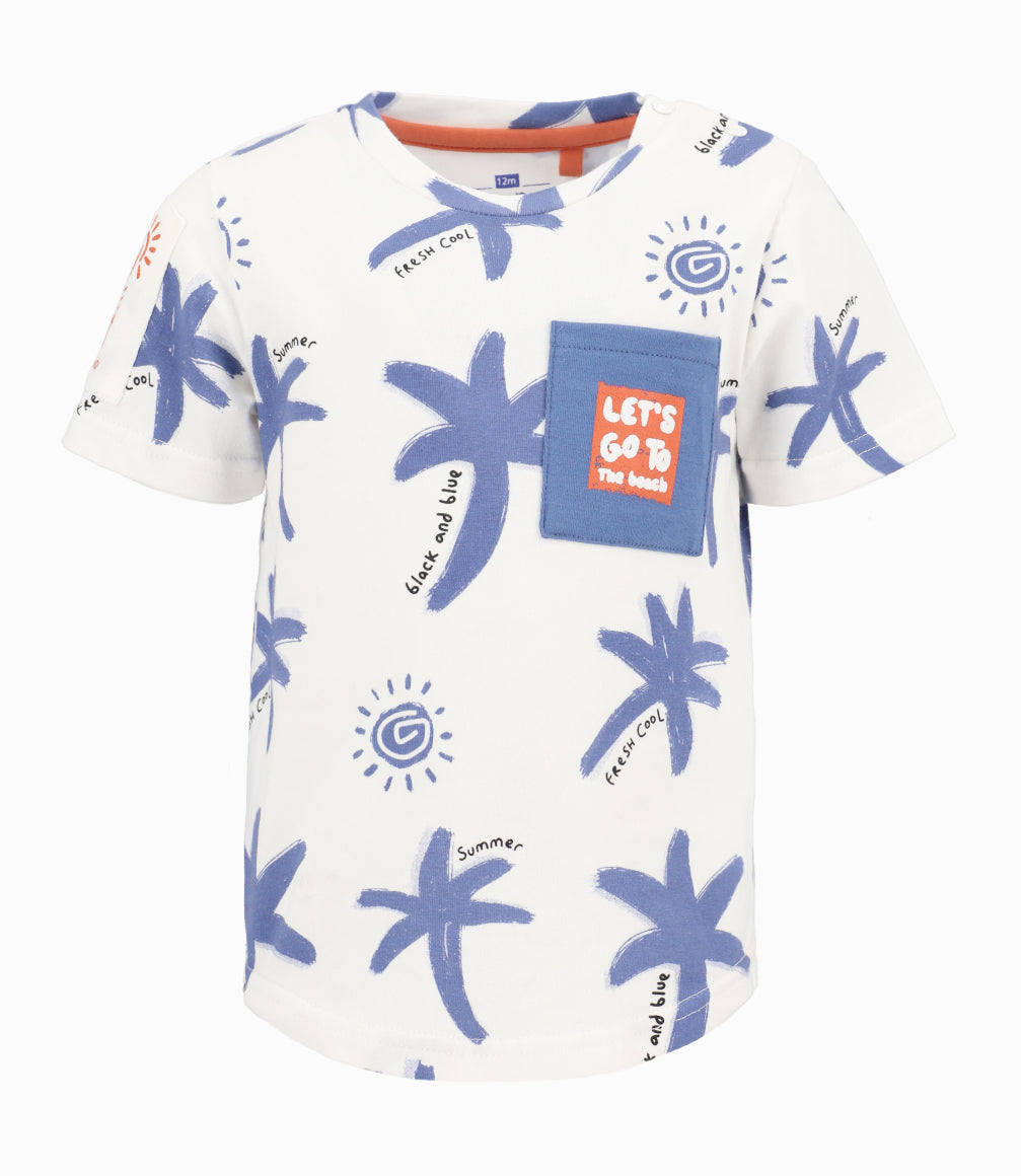 Polera Bebé Con Palmeras 3 meses / Crudo