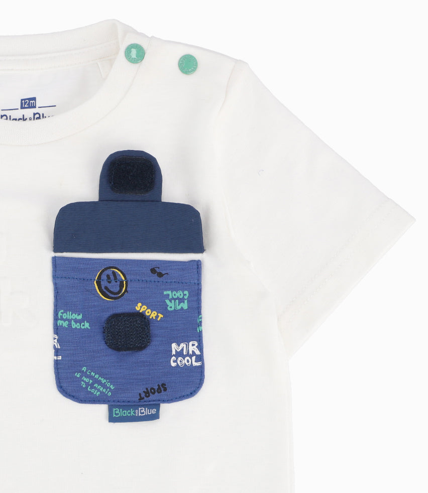 Polera Bebé Estampado En Relieve 3 meses / Blanco